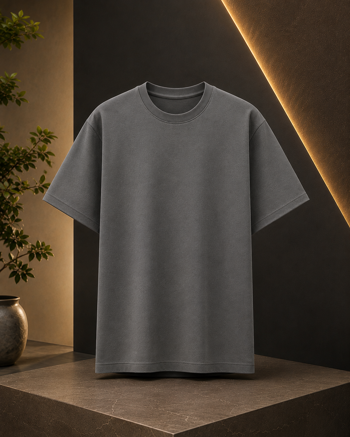 Minimalist Blank Grey Everyday Tee | Essential Casual Streetwear Unisex T-Shirt