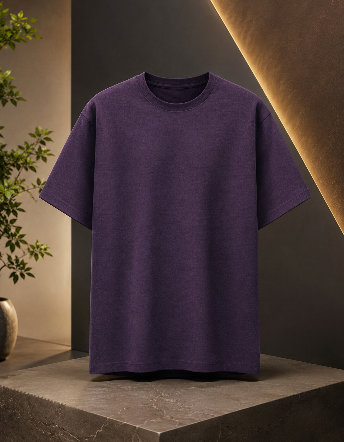 Core Collection Purple Melange Edition – Premium Comfort Unisex Cotton Blend T-Shirt
