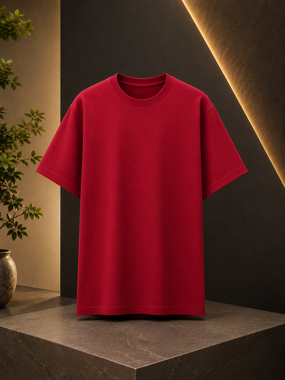 Classic Minimalist Plain Red Unisex T-Shirt