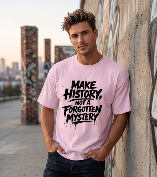 Make History Brush Typography Graphic T-Shirt | Premium Motivational Streetwear Top