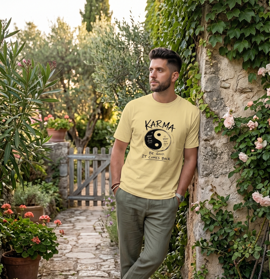 Edgy Karma Be Good It Comes Back Quote Unisex Oversized T-Shirt | Modern Underground Street Culture Apparel