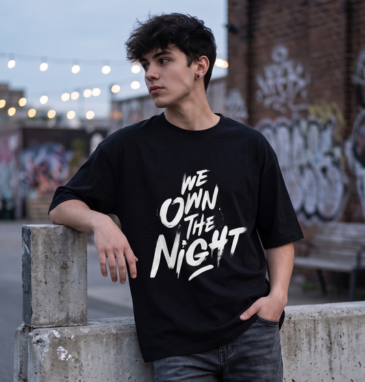We Own The Night Brush Graphic T-Shirt | Premium Urban Nightlife Streetwear Top