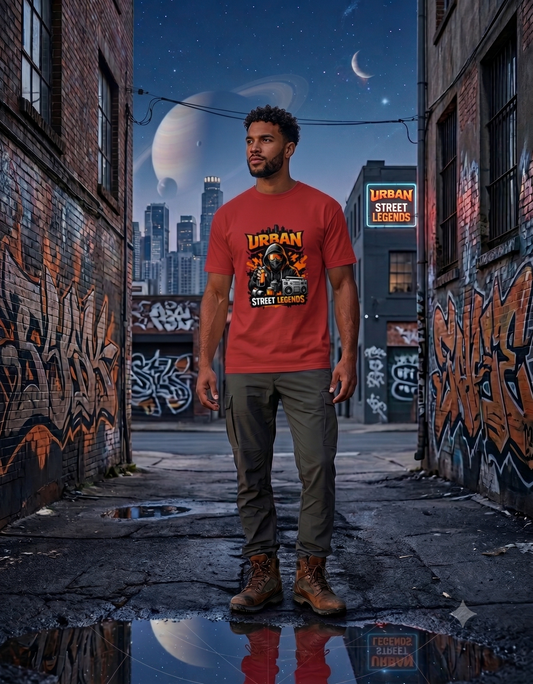 Urban Street Legends Skyline Edition – Retro Hip-Hop Streetwear Men's T-Shirt