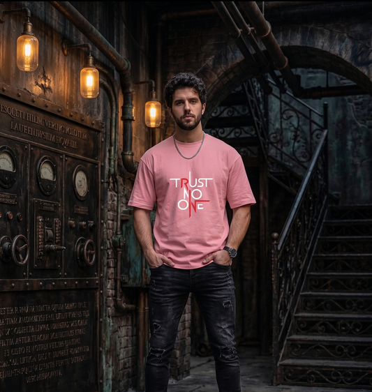 Trust No One Cross Typography Graphic Men's T-Shirt | Premium Urban Streetwear Top