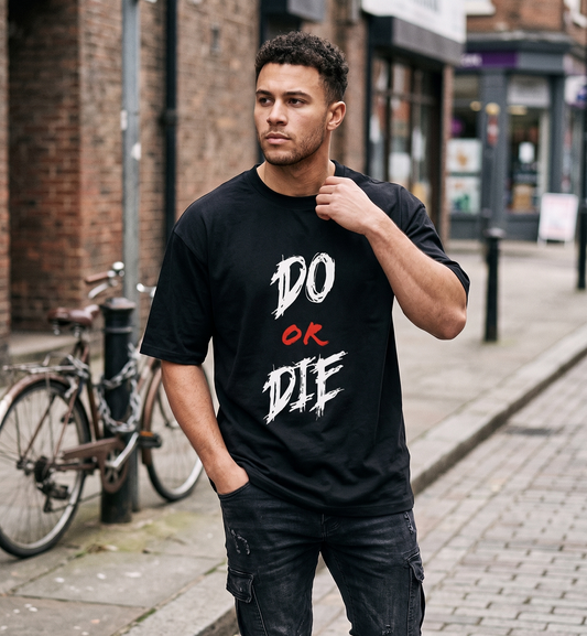 Do Or Die Graphic T-Shirt – Premium Red & White Underground Streetwear Collection