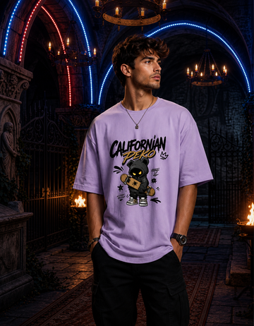 Californian Peko Skater Bear Graphic Men's T-Shirt | Premium Urban Streetwear Top